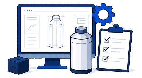Product development workstation illustration